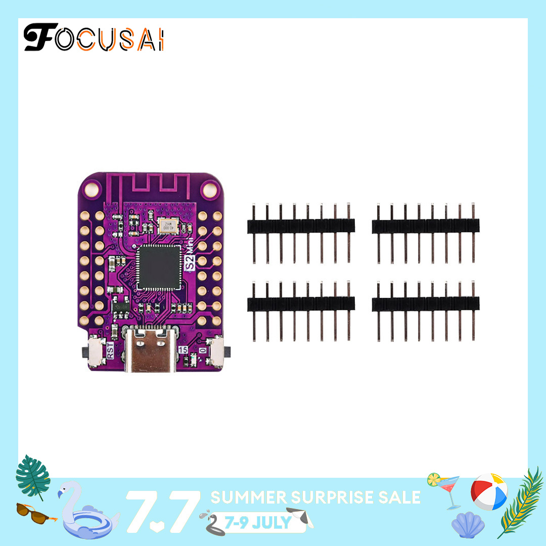 Focusai focusai esp32 s2 mini wifi iot board based esp32-s2fn4r2 esp32-s2 4mb wifi module internet of things development board