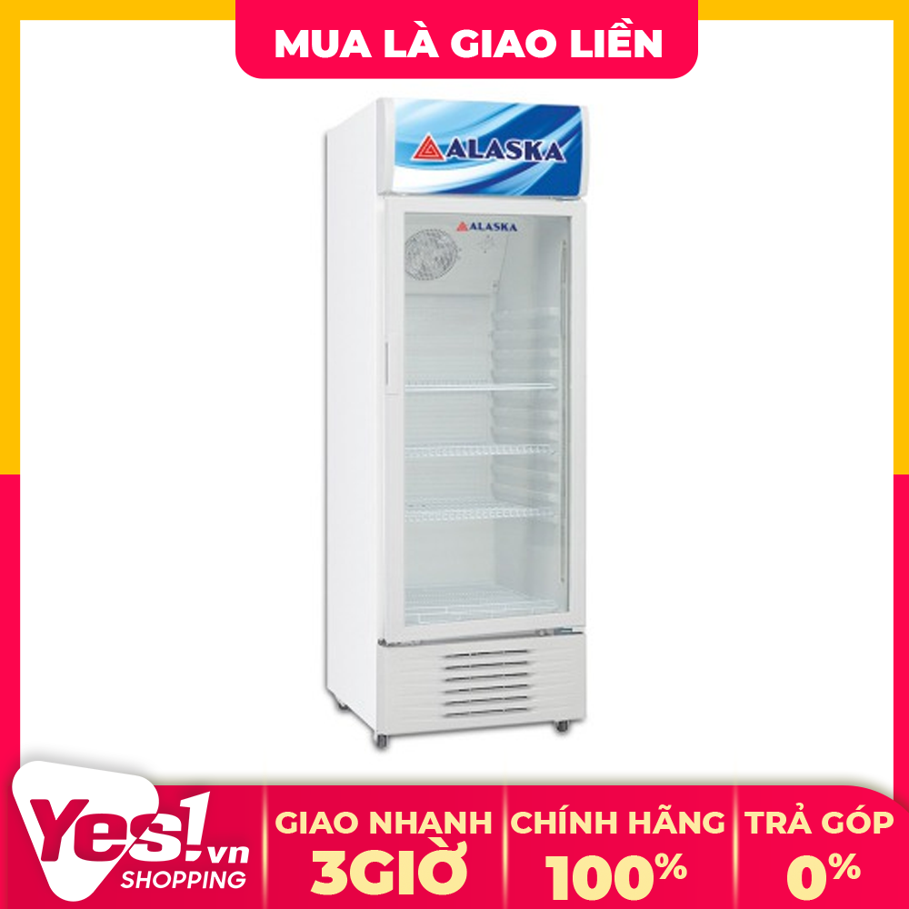 Tủ mát Alaska 260 lít LC-455H - Tủ đứng mặt kính 1 cánh - Bảo hành chính hãng  - Voucher 10% lên đến 800K