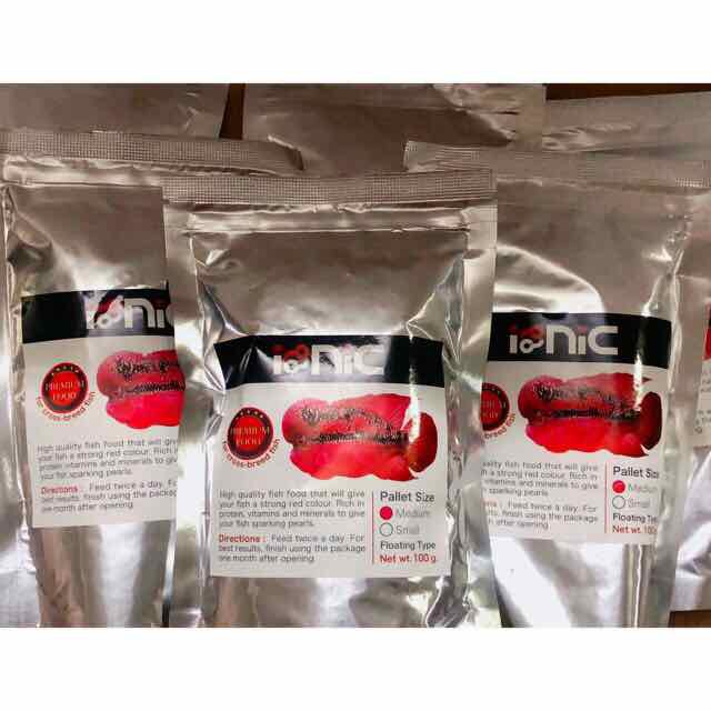 Thức ăn INIC Thái Lan cho cá la hán lên đầu màu châu toàn diện 100g - Hàng Công Ty