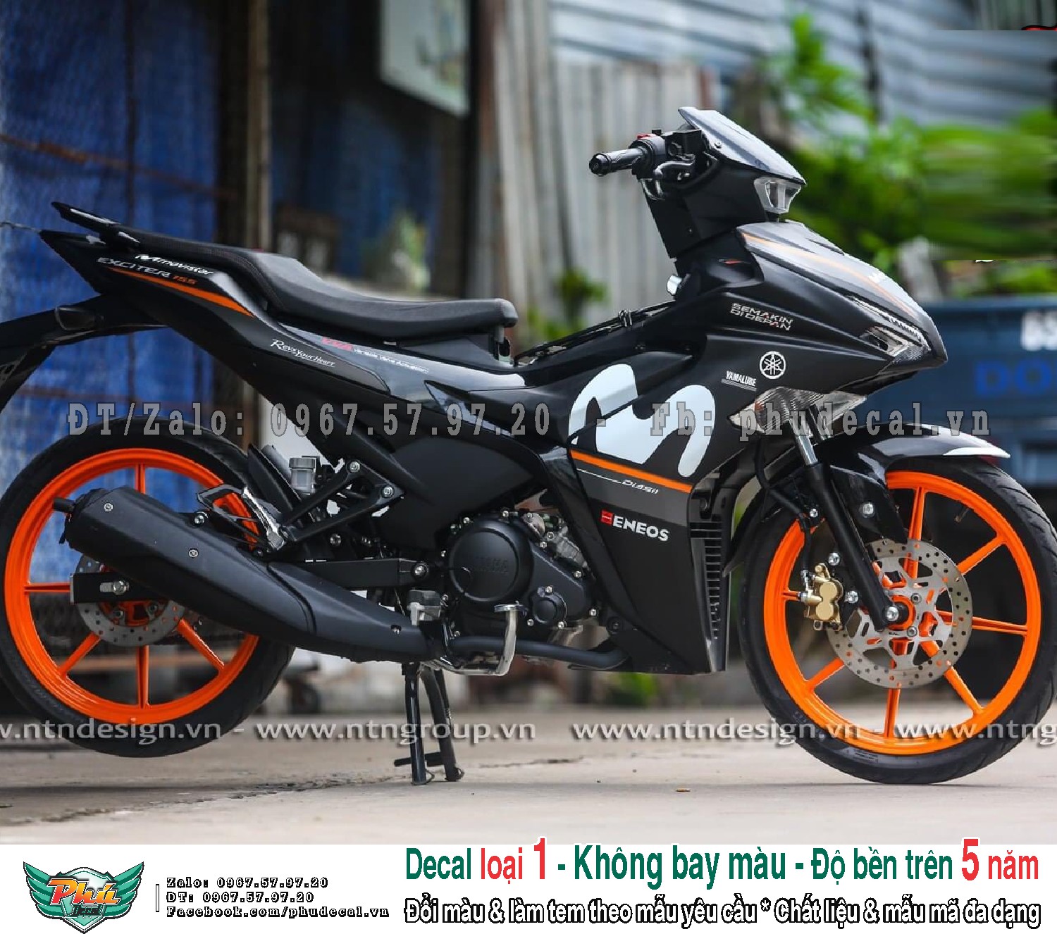 Tem rời exciter 155 vva novistar đen trắng