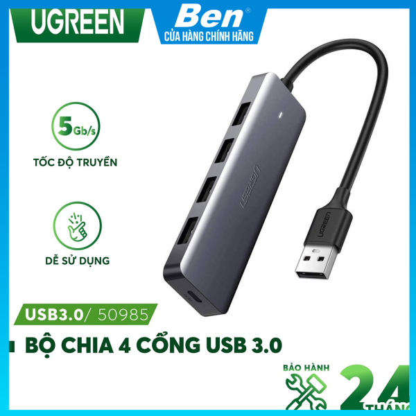 Bảng giá Hub USB type C, USB 3.0 Sang 4 Cổng USB 3.0 Hỗ Trợ Cổng Nguồn Micro USB 5V UGREEN CM219 CM136 Phong Vũ