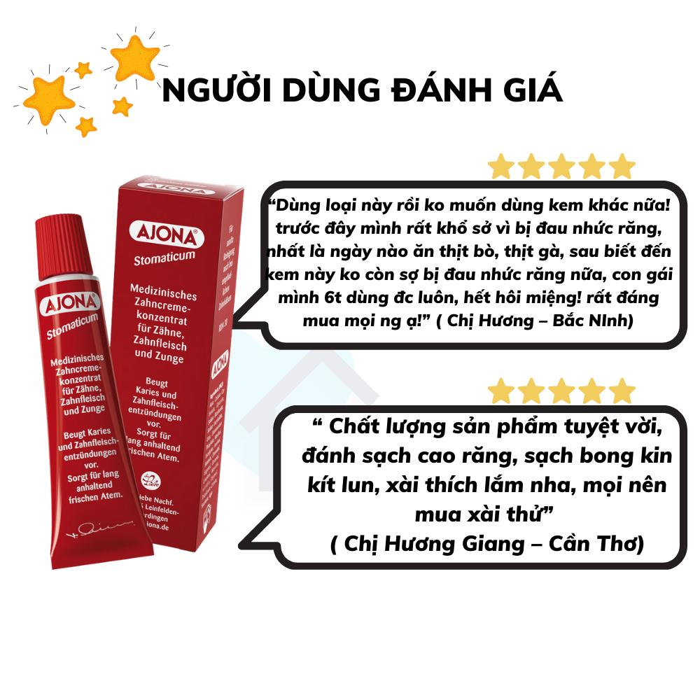 Kem đánh răng y tế Ajona Đức tuýp 25ml