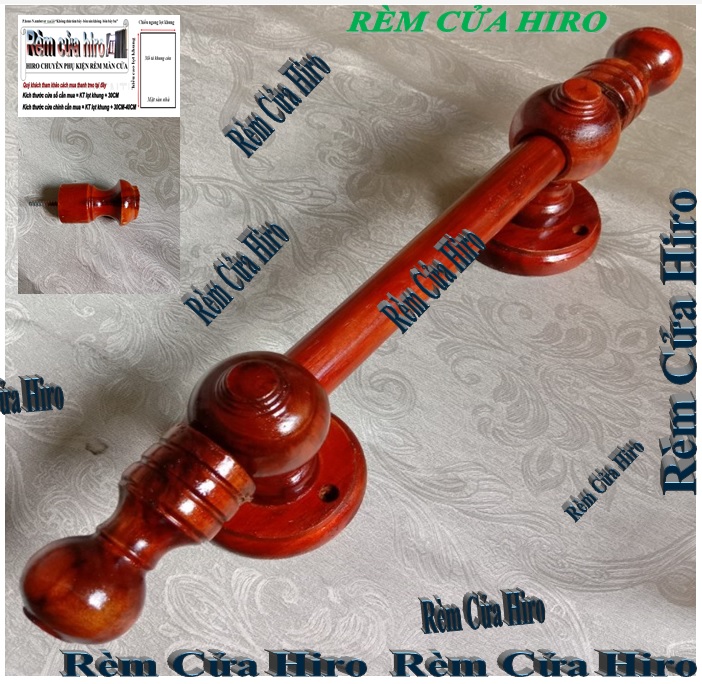 thanh treo rèm màn cửa gỗ kích thước từ 1m đến 3m