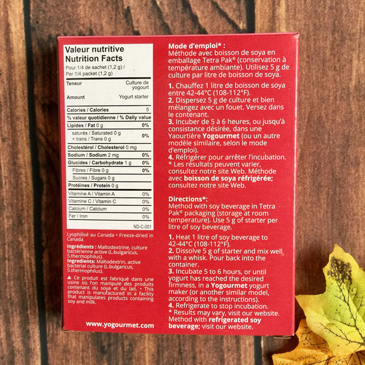 Men làm sữa chua Vegan  chia lẻ 3g