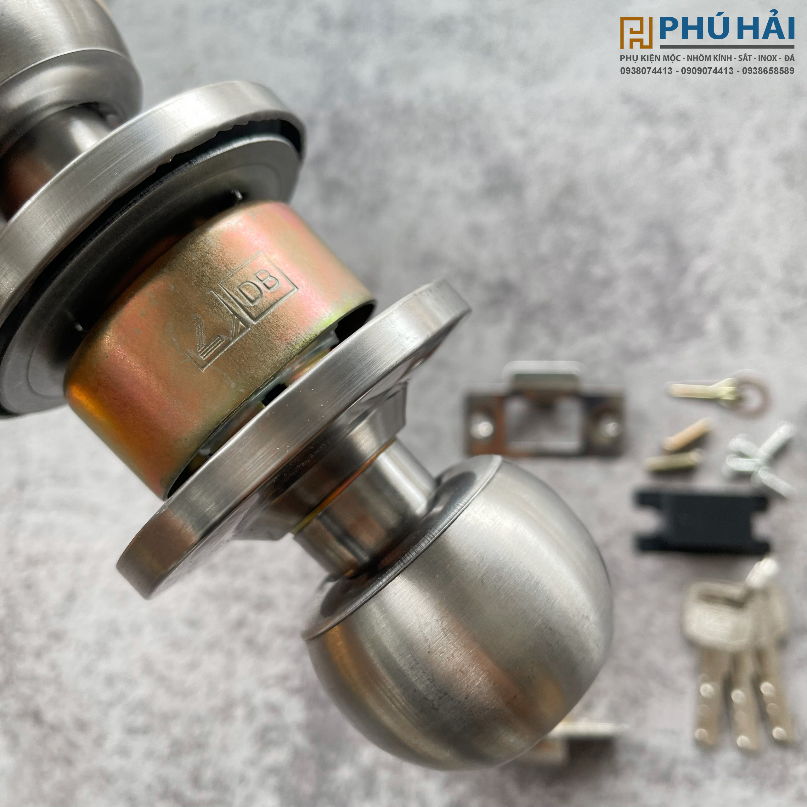 Khoá tay nắm tròn Zani Doorlock Cò Dài (khoá phòng, khoá nhà vệ sinh)