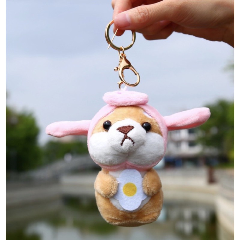 MÓC KHOÁ BÔNG - CHÓ SHIBA ĐỘI NÓN