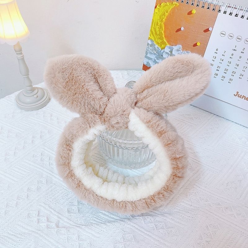 Băng đô cài tóc rửa mặt Hạ Băng Designs hình tai thỏ dễ thương phụ kiện tóc xinh xắn
