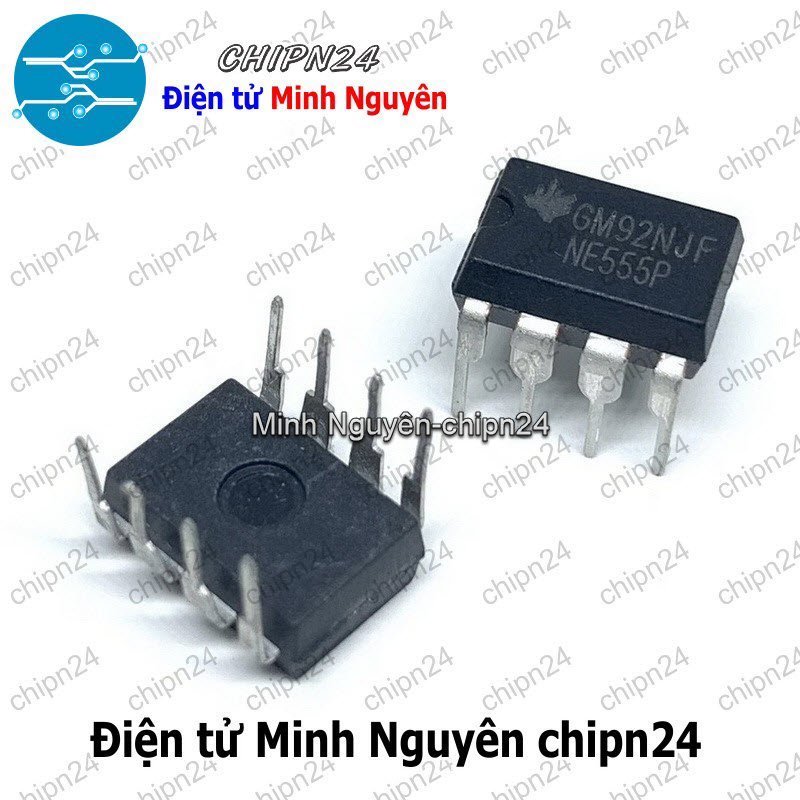 [4 con] (DIP) IC NE555 DIP-8 (NE555N NE555P) (IC tạo xung vuông) - HH000351