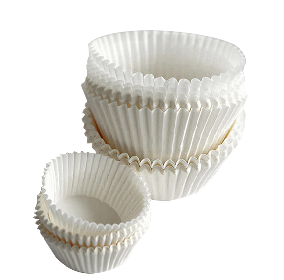 300 chén giấy cupcake mềm - trắng - Nâu - số 12