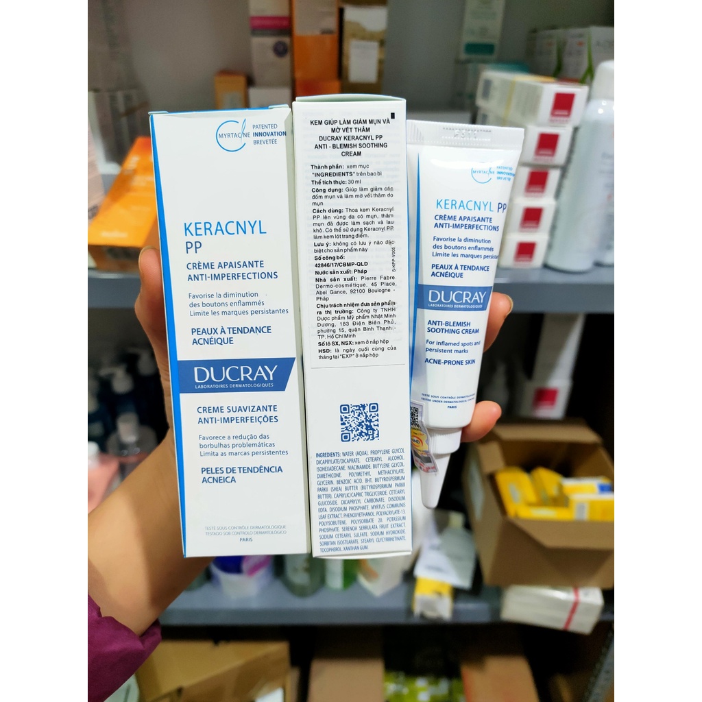 Keracnyl PP Ducray giảm mụn thâm mụn