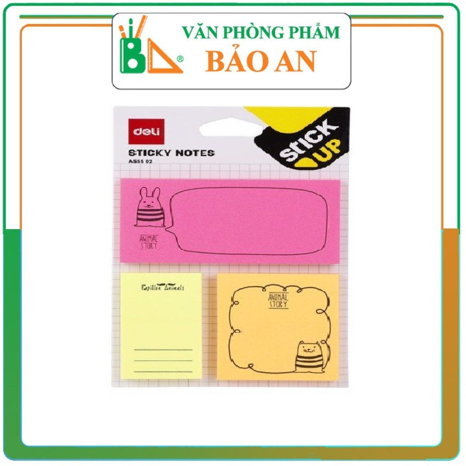 Giấy Sticky Note Deli A555 02 - Văn phòng phẩm Bảo An