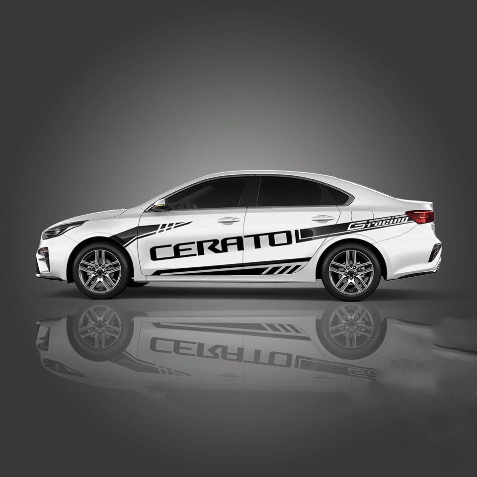 Tem dán xe kia cerato thể thao đen