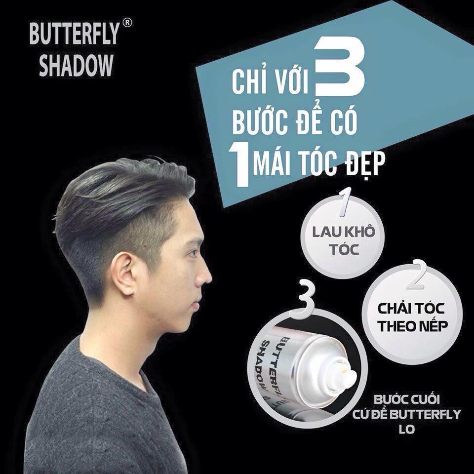 GÔM KEO XỊT GIỮ NẾP TÓC CAO CẤP BUTTERFLY SHADOW 600ML
