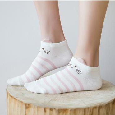 [HCM]SET 5 Đôi Tất Nữ Màu Hồng Cute ⚡ QiTiShop