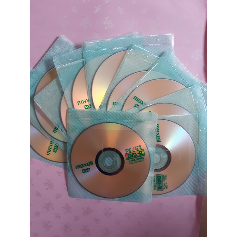 Combo 10 Chiếc Đĩa DVD Trắng Maxel 4.7GB (Tặng Kèm 10c Vỏ Đựng Đĩa)