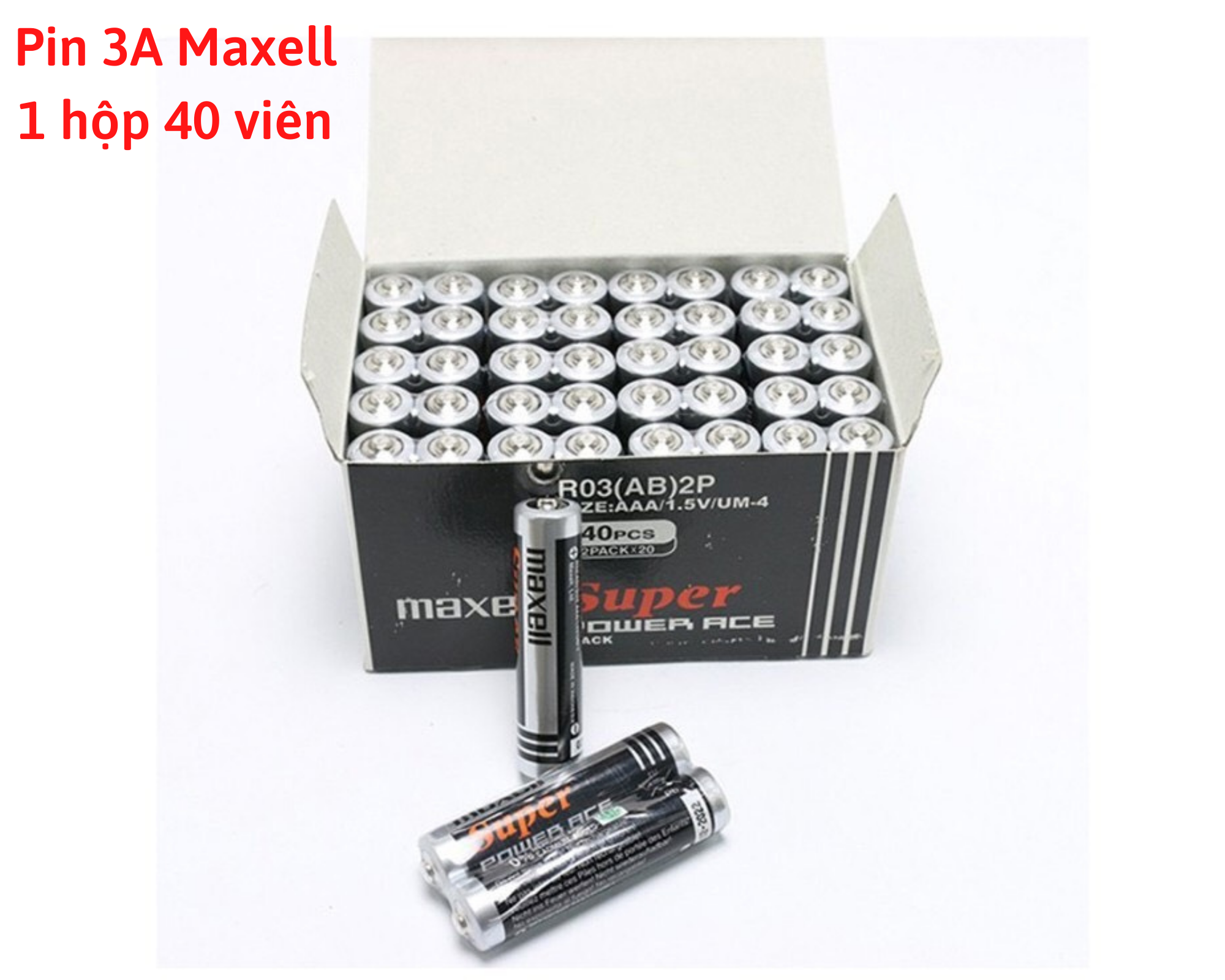 Pin tiểu nhỏ 3aaa maxell hộp 40 viên