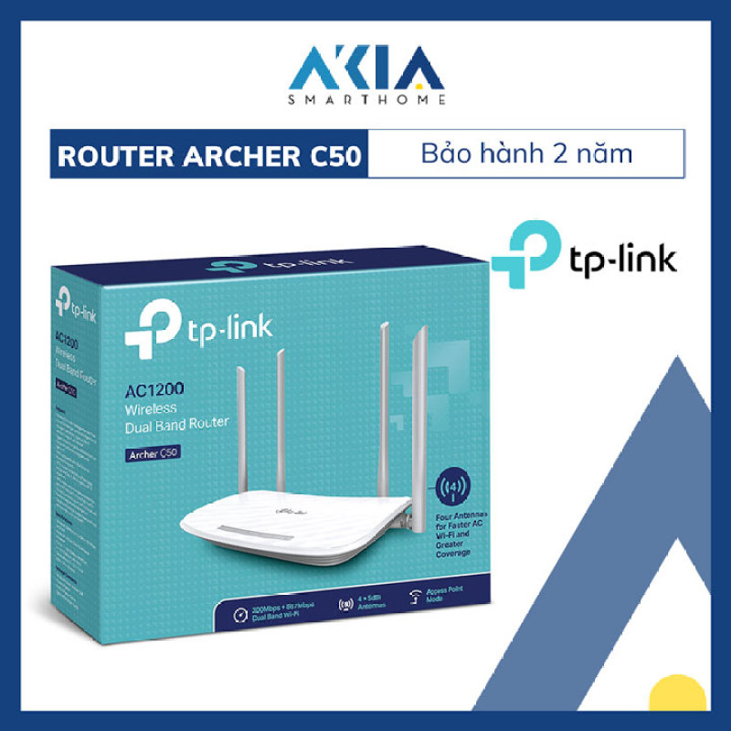 Bảng giá Bộ Phát Wifi Băng Tần Kép AC1200 TP-Link Archer C50 - Hàng Chính Hãng Phong Vũ