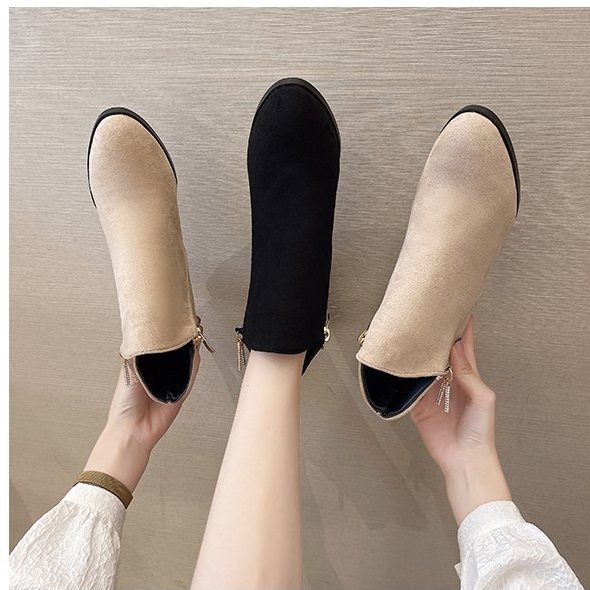 [HÀNG XỊN] Giày boot đế vuông da lộn 6 phân cao cấp S148