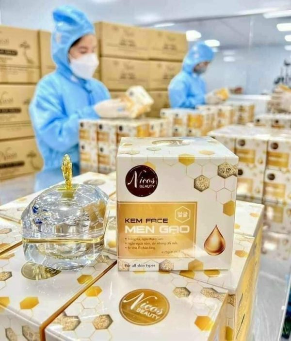 Kem Face Men Gạo Nicos CHÍNH HÃNG [ MẪU MỚI NIKOS ] dưỡng trắng,ngừa thâm sạm,ngăn ngừa nám,tàn nhang, đồi mồi, se khít lỗ chân lông hiệu quả [Dùng Là Mê]