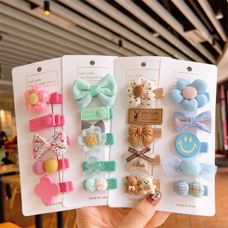 Set 5 Kẹp Tóc Nơ Xinh Xắn Cho Bé Gái