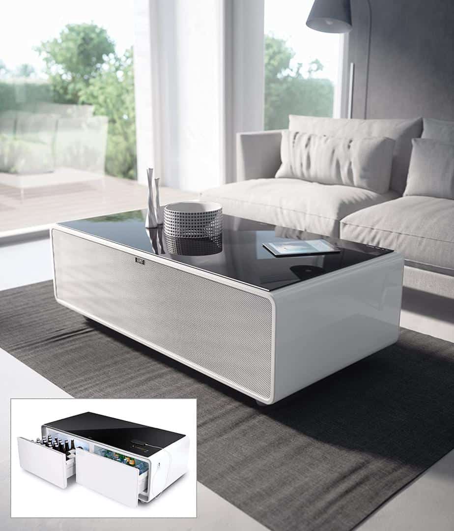 Bàn Trà Tích Hợp Tủ Lạnh, Loa Blutooth Và Dàn Âm Thanh CASO Sound & Cool 790, Dung tích 130L, Điều Khiển Màn Hình Cảm Ứng, Công Nghệ Hiện Đại, Nhập Đức, BH 12 Tháng