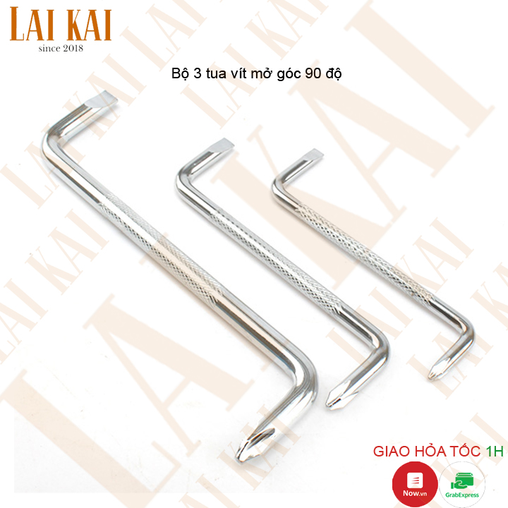 [HCM]Bộ 3 tua vít mở 90 độ