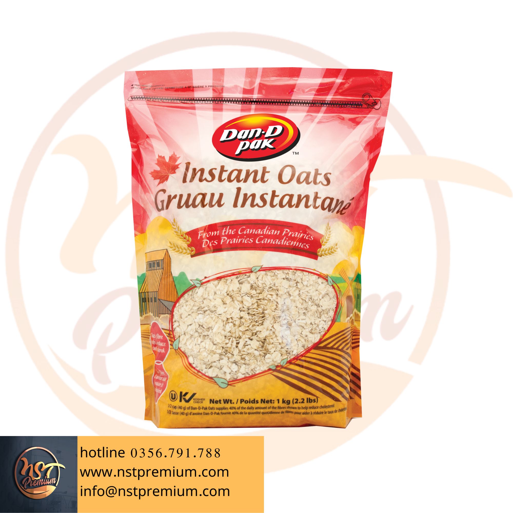 [HCM]Yến mạch ăn liền 1kg Dan D Pak Oats