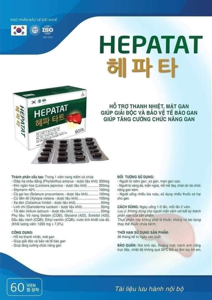 Giải Độc Gan Hepatat hộp 60 viên