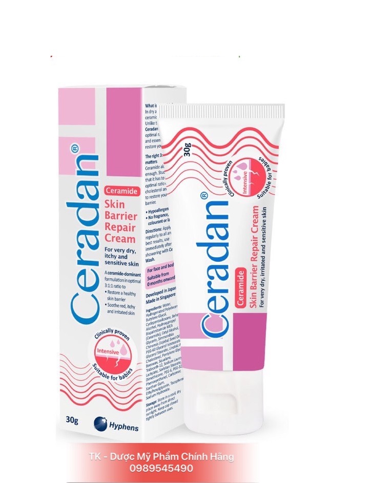 CERADAN CREAM - Kem Chăm Sóc Da Bị Chàm Thể Tạng, Da Khô, Da Bị Kích Ứng, Mẫn Cảm