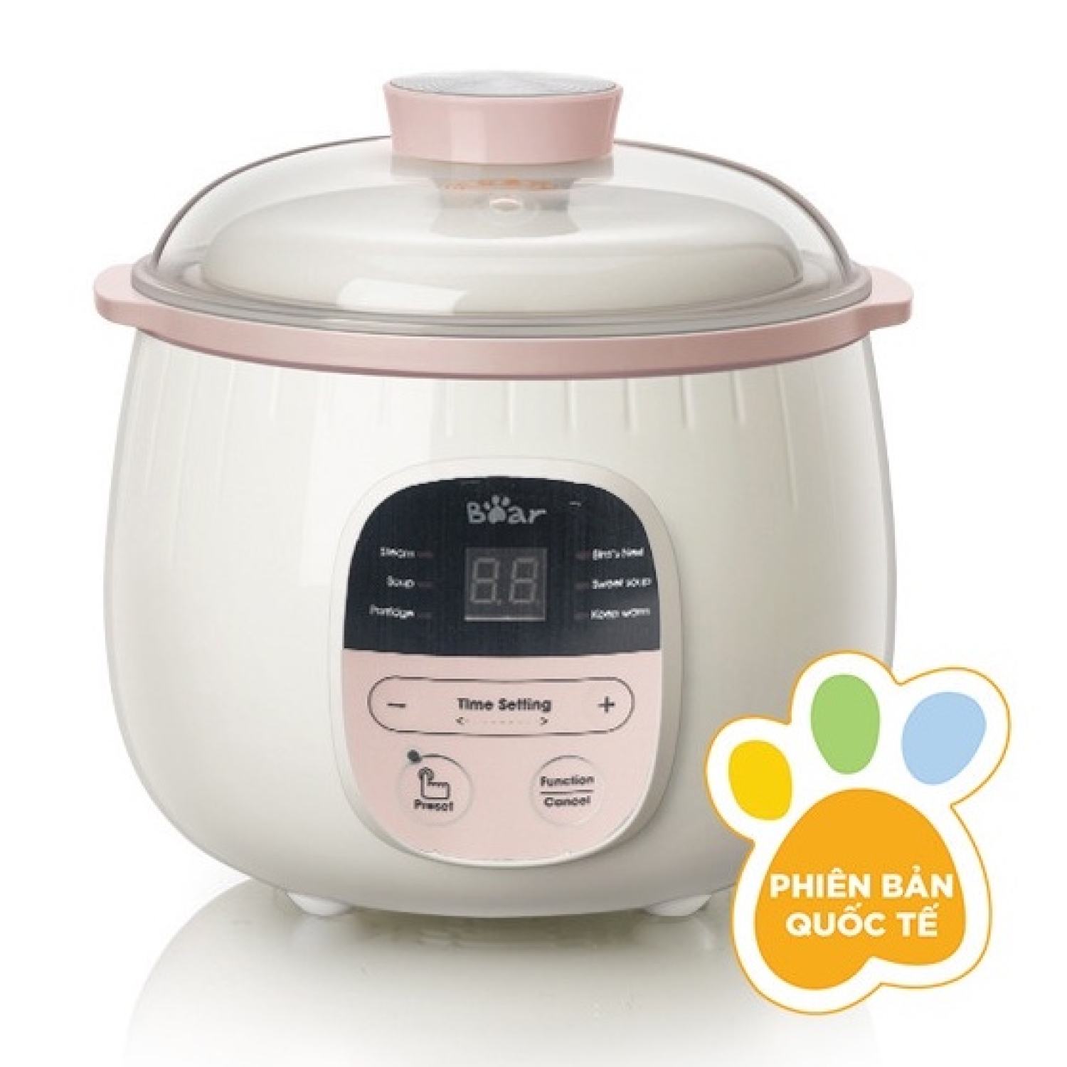 Nồi nấu cháo chậm cho bé ăn dặm Bear SUBE001 , Nồi hầm cháo chậm , ninh, ủ chào, chưng yếnbảo hành 18Th
