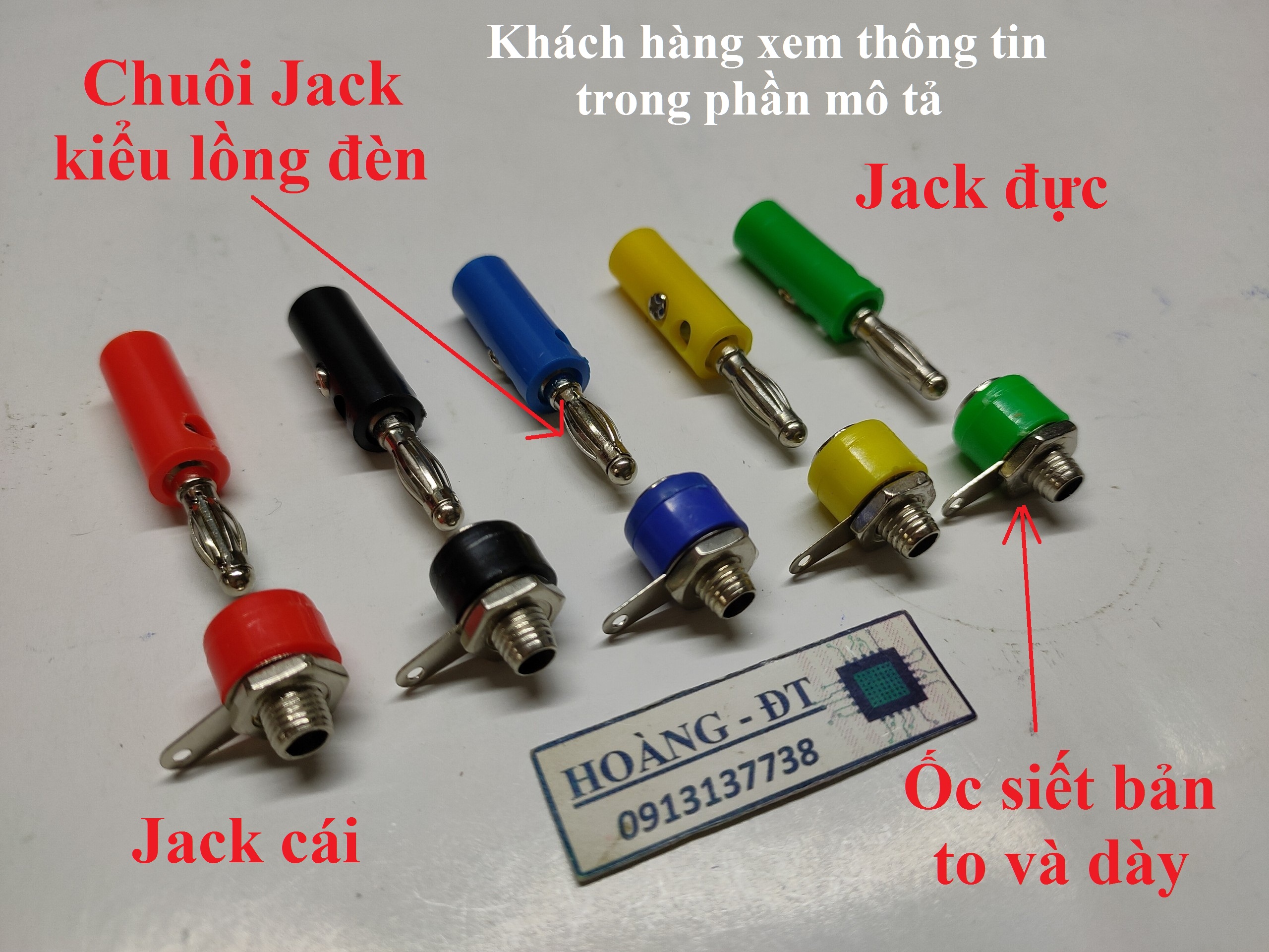 Jack bắp chuối 4mm đực- cái