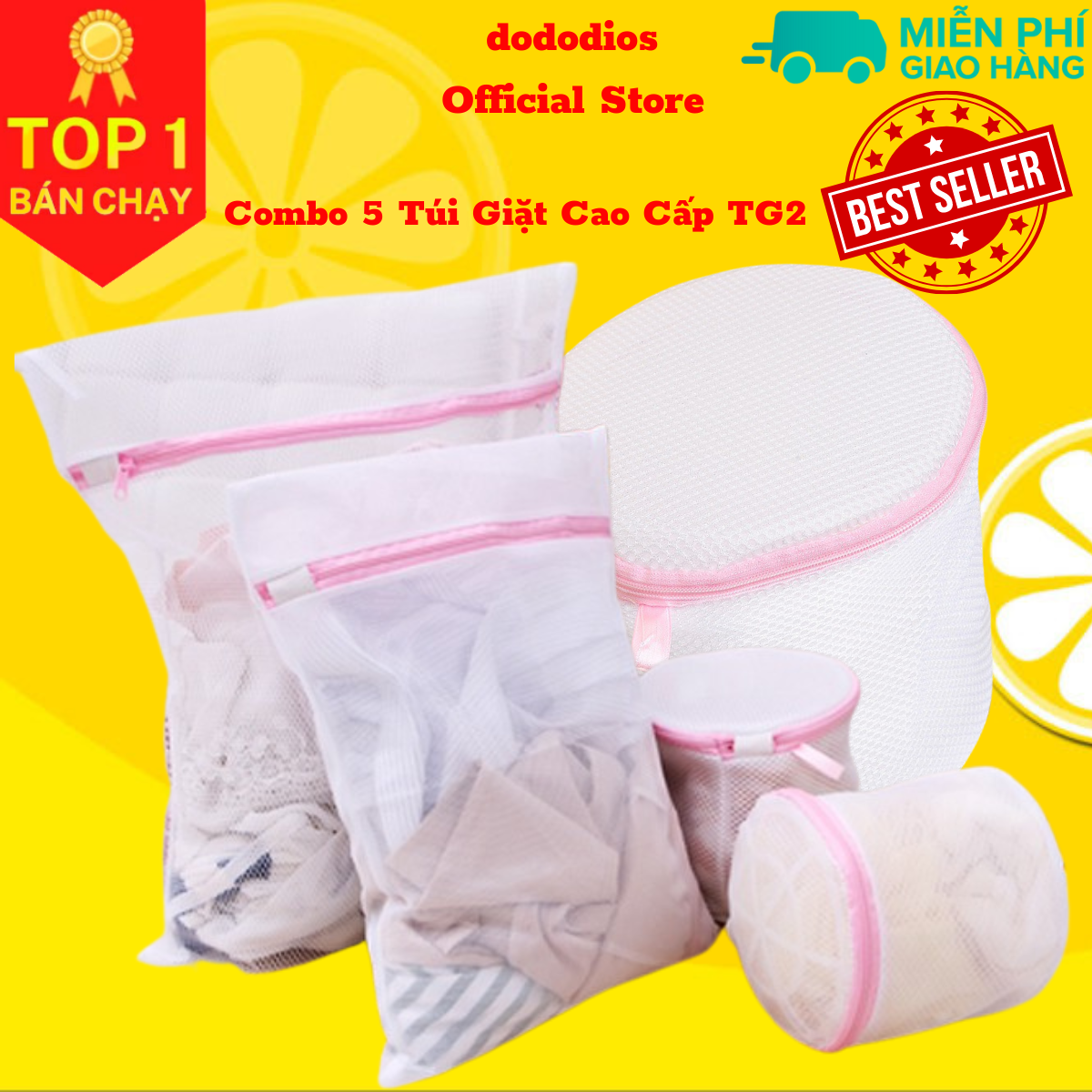 Túi giặt đồ cao cấp 2 lớp, túi lưới giặt quần áo vớ chắc chắn, Túi giặt đồ máy giặt 3 lớp cao cấp, túi lưới giặt quần áo đồ lót có khóa kéo - Chính hãng dododios