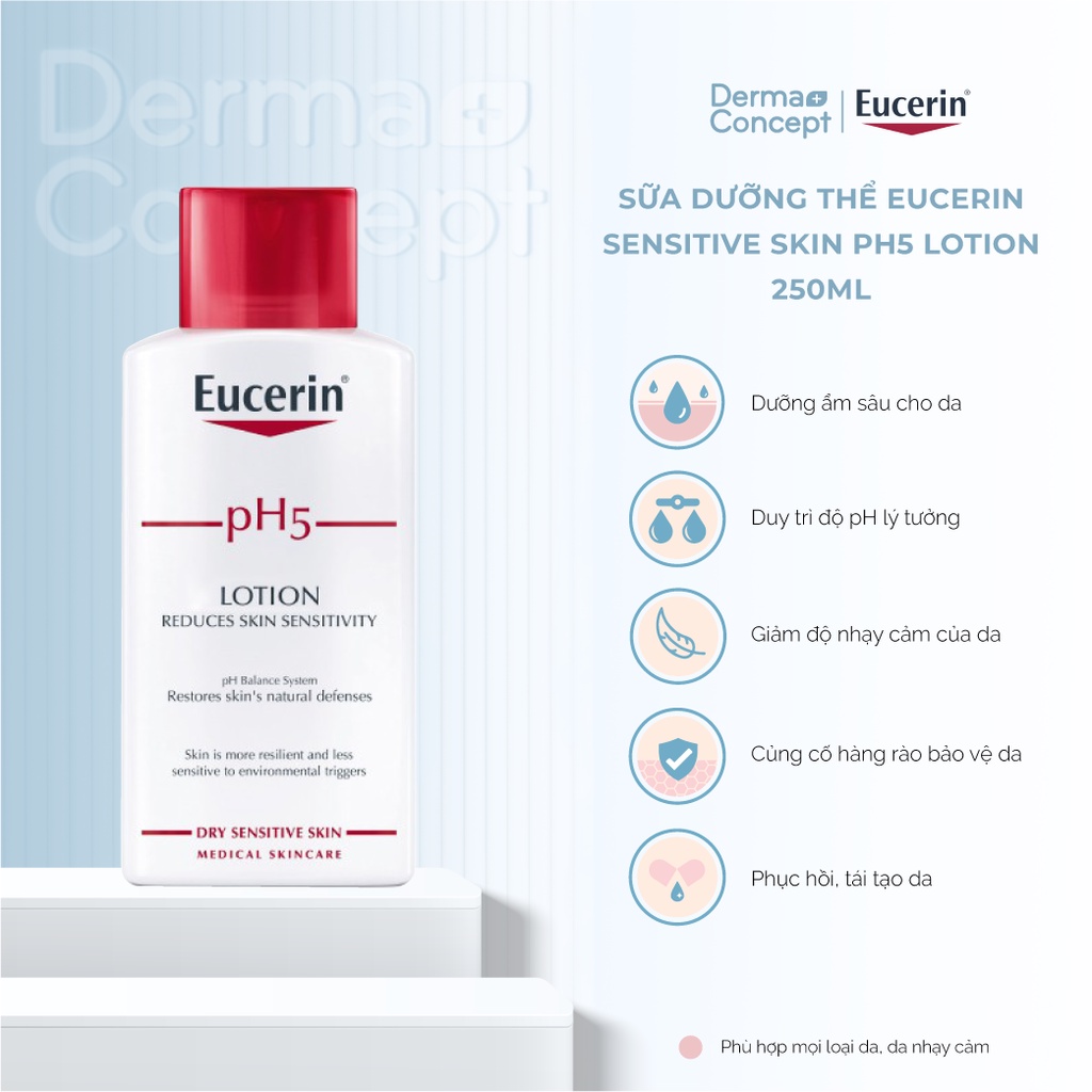 Sữa dưỡng thể cho da nhạy cảm Eucerin pH5 Lotion 250ml