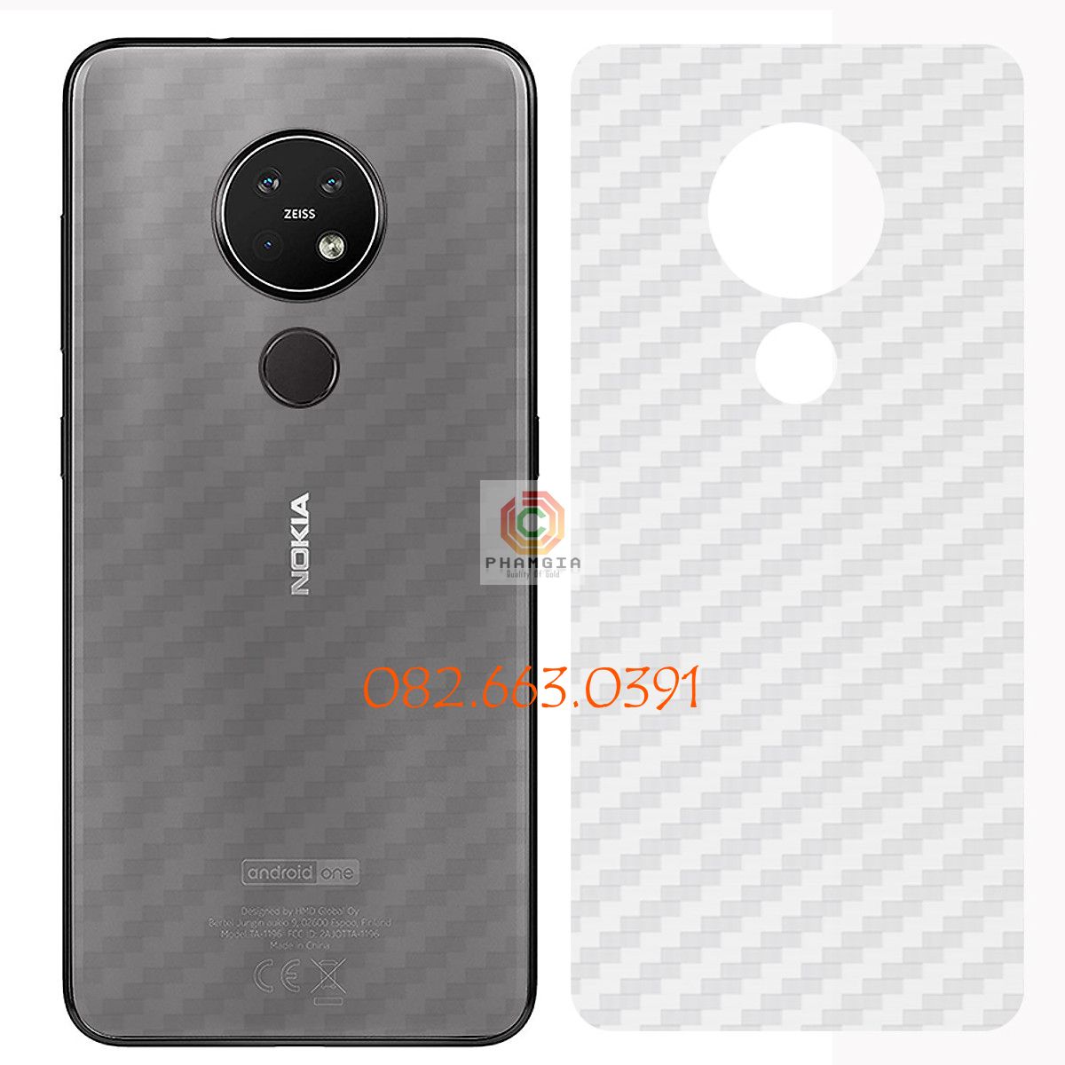 Miếng dán mặt lưng skin carbon Nokia 7.2
