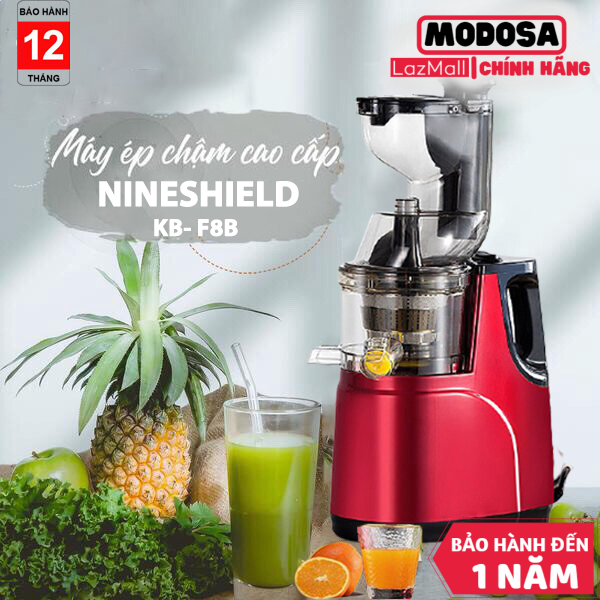 Máy ép modosa nineshield cao cấp - tặng 2 cốc + đầu chải vệ sinh - ép kiệt bã - giữ nguyên chất dinh dưỡng - máy ép hoa quả, trái cây - máy làm sữa hạt - ép kiệt bã - giữ nguyên chất dinh dưỡng