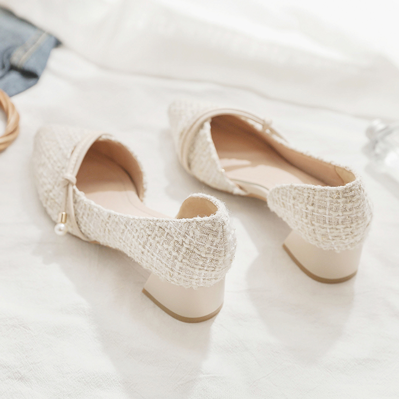 Giày Búp Bê Nữ Giày Slip On Đế Thấp 3 Phân Mũi Nhọn