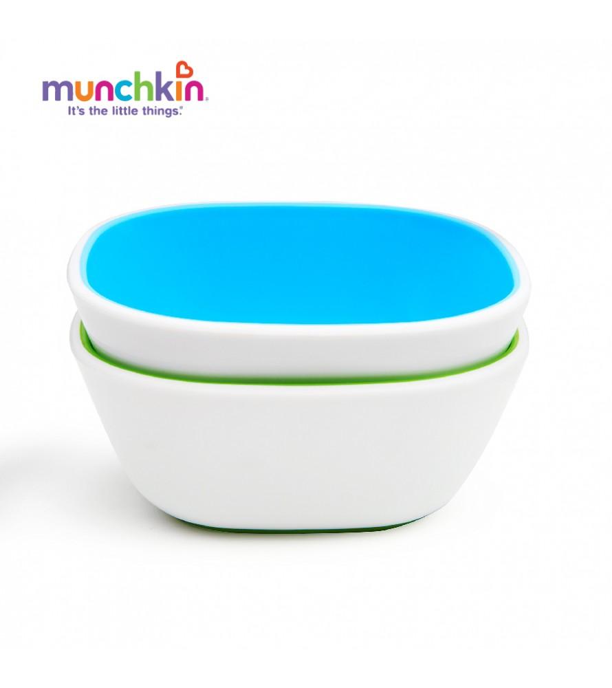 BỘ 2 BÁT CHỐNG TRƯỢT MUNCHKIN (XANH LÁ-XANH LƠ)