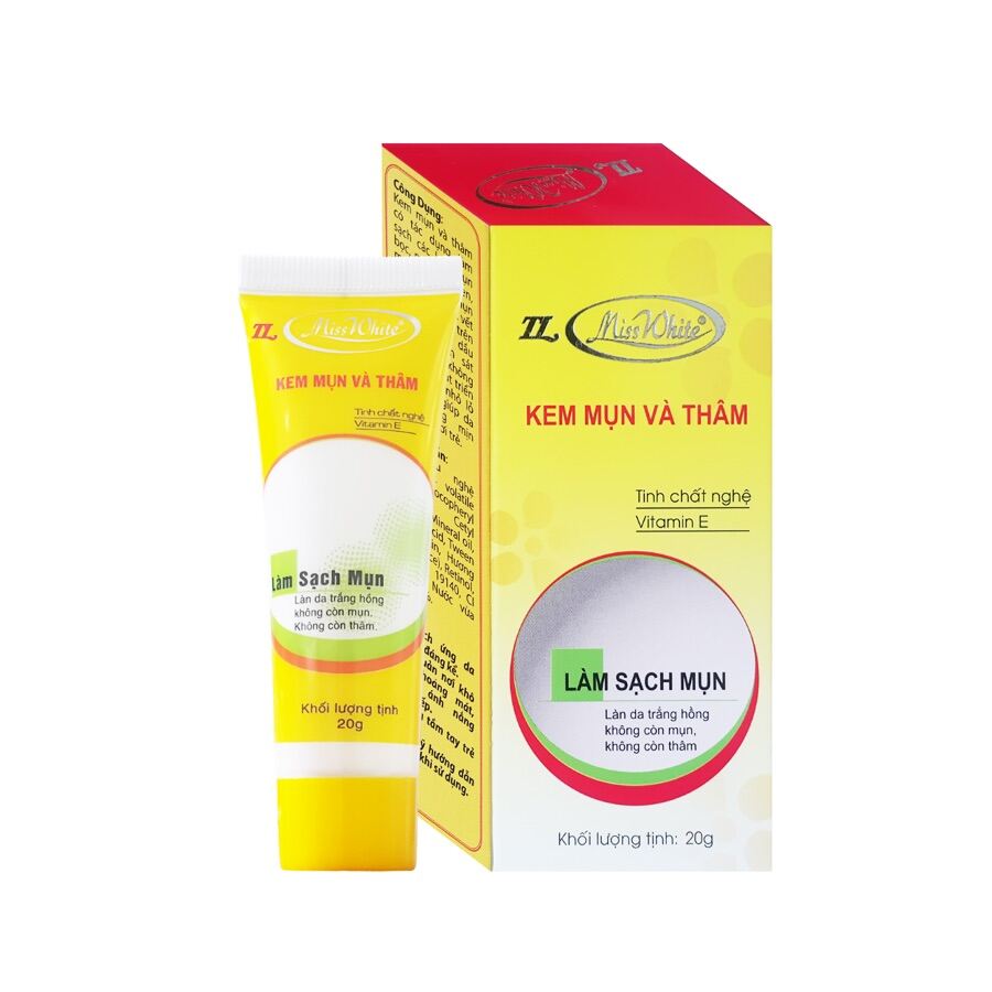 [HCM]Kem mụn và thâm tinh chất nghệ Miss White 20g