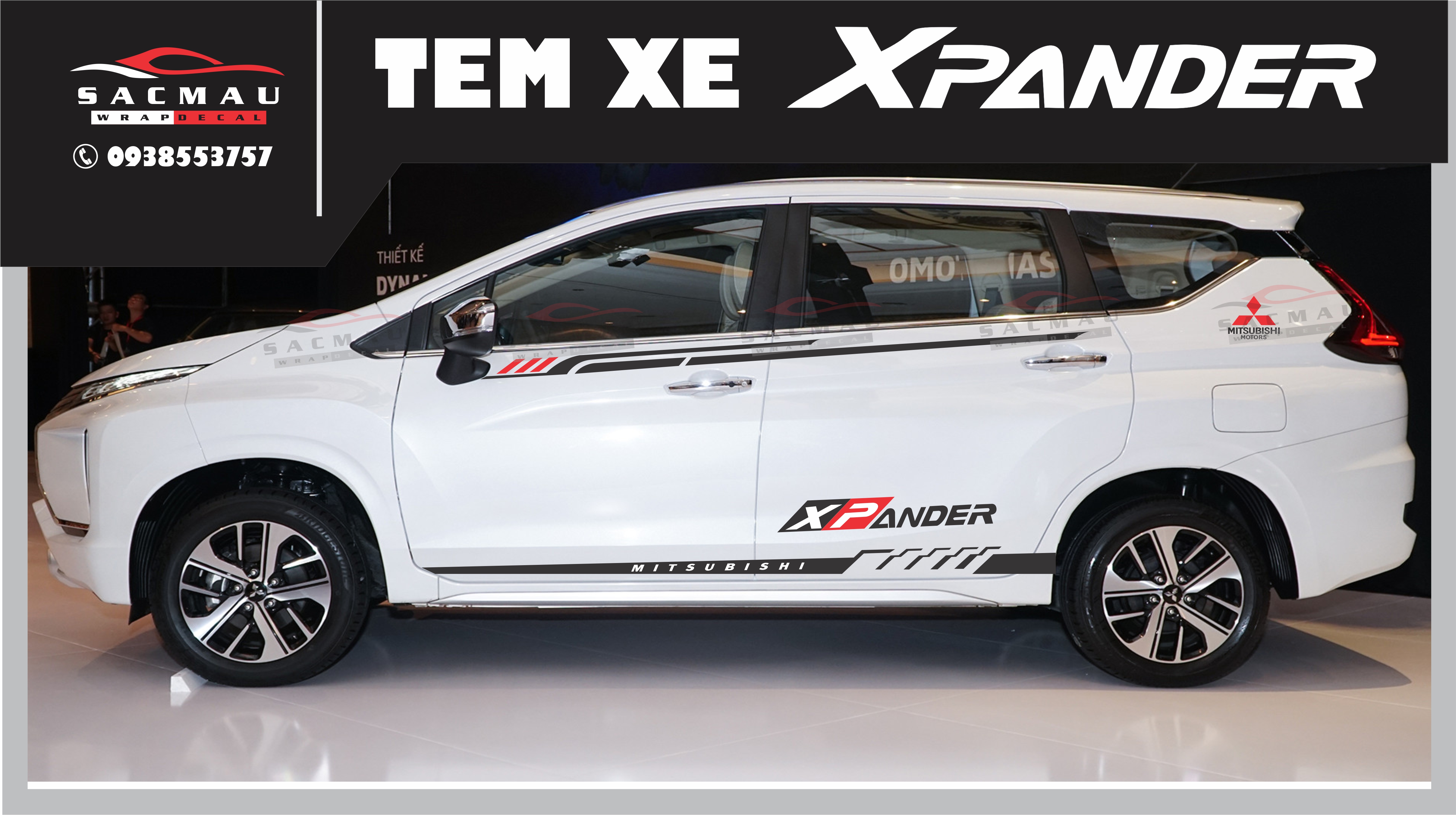 Tem dán hông xe Mitsubishi Xpander