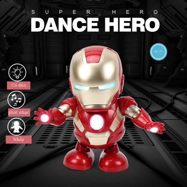 Đồ chơi siêu nhân iron man dancer nhảy múa, phát nhạc, phát sáng