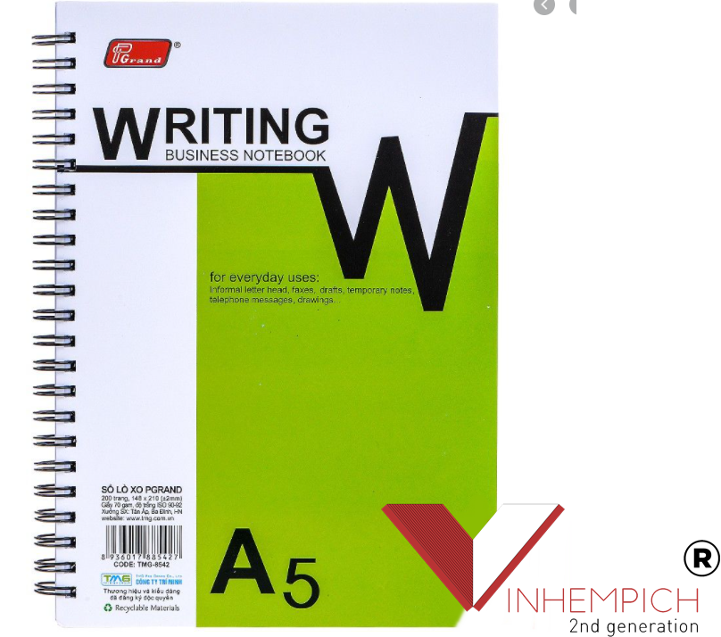 Sổ lò xo A5 Pgrand – 200 trang