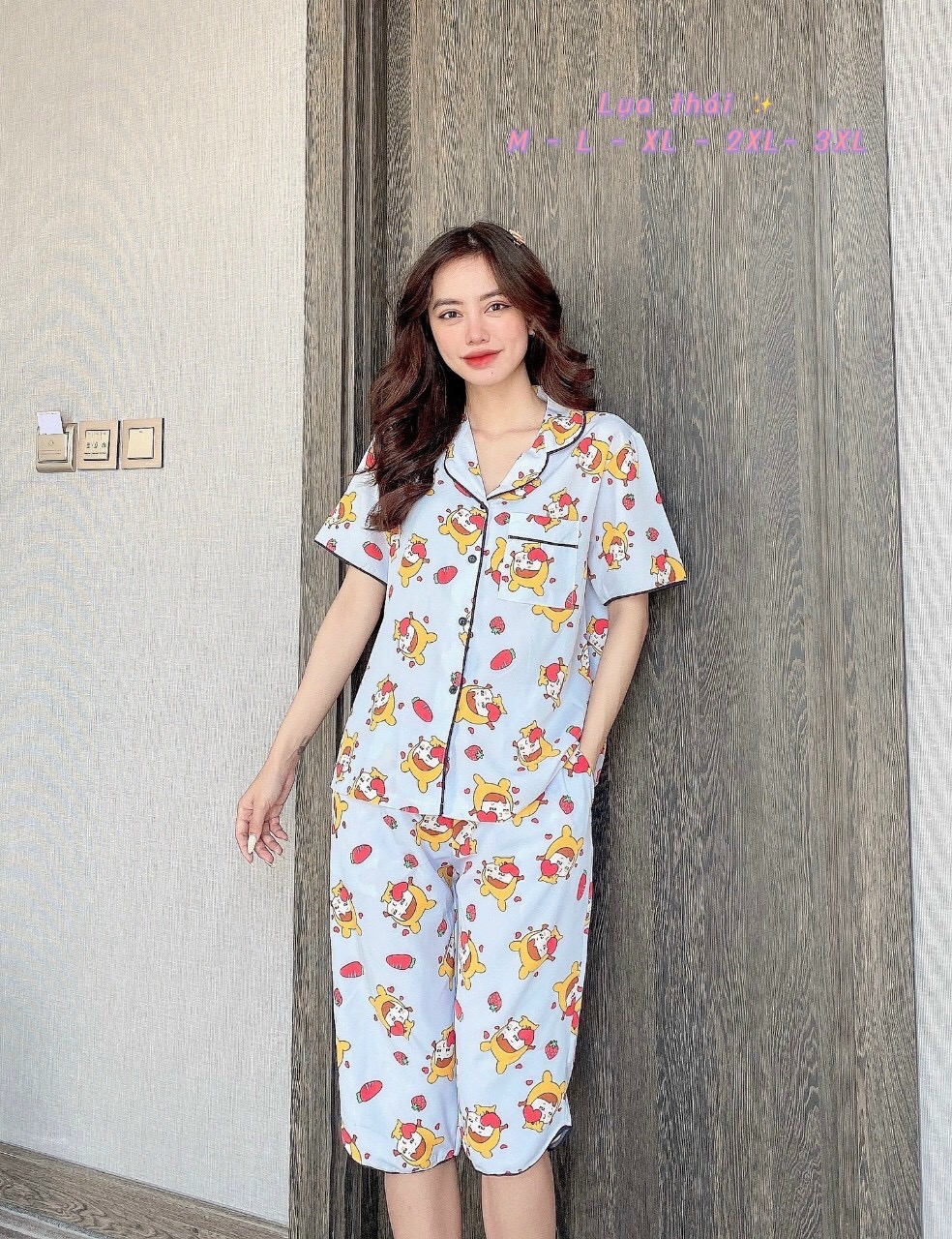 BỘ ĐỒ BỘ PIJAMA LỬNG  -- LỤA THÁI ( 45 - 75 KG)