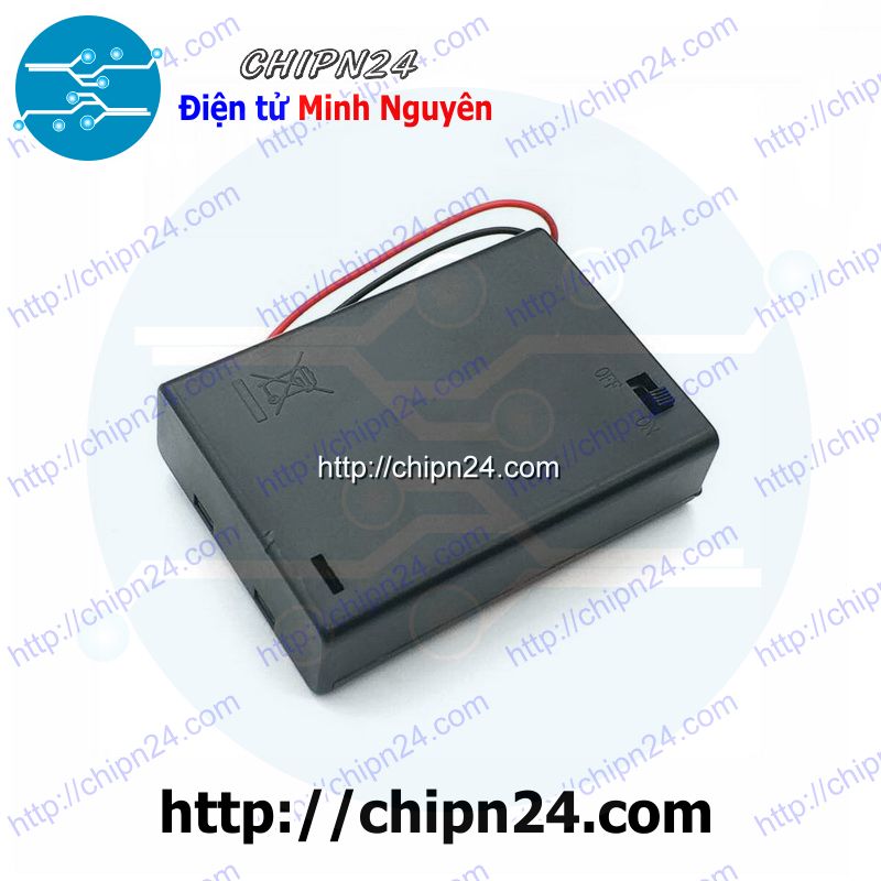 Hộp đế pin 3 viên aa