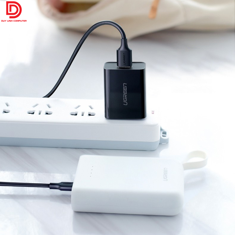 Ugreen 60138 - Cáp USB to Micro USB dài 2m màu đen chính hãng