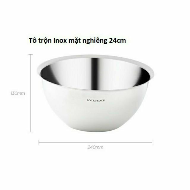 Tô Trộn Mặt Nghiêng Inox Lock&Lock 18cm