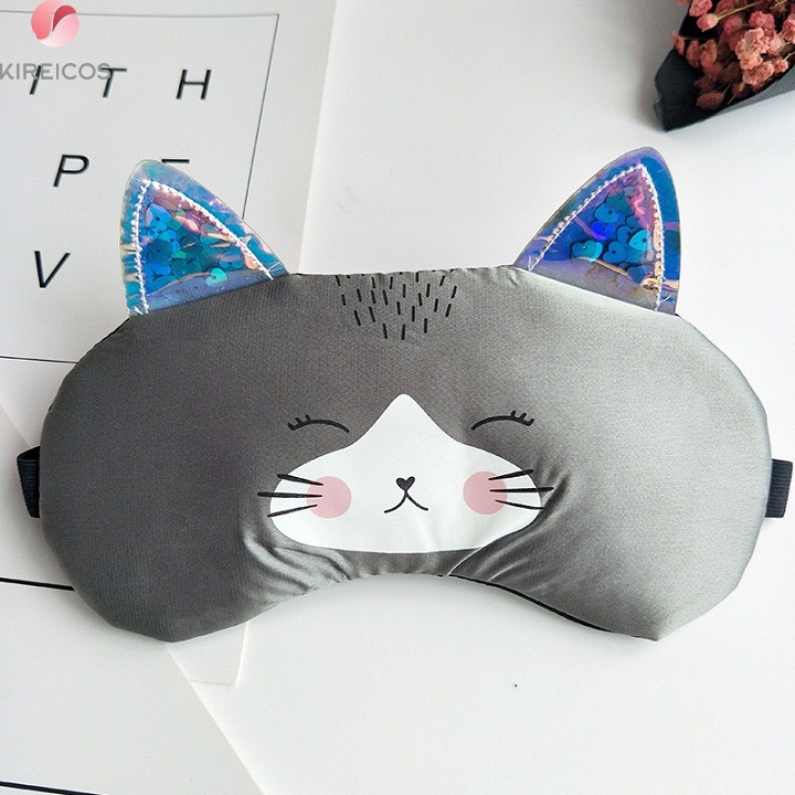 Bịt mắt ngủ miếng che mắt ngủ hình động vật dễ thương có túi gel