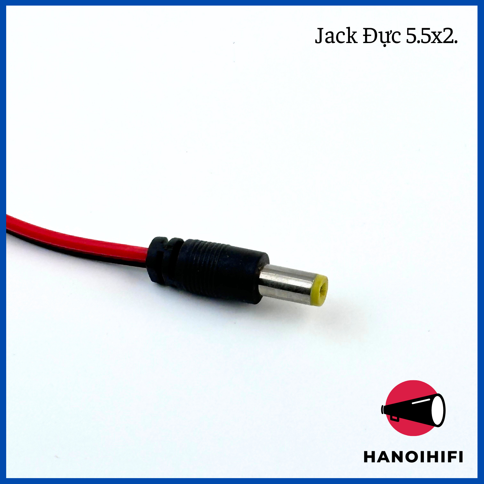 Dây nguồn DC, đầu jack Cái, jack đực DC005 5.5x2.1mm đúc sẵn (lõi đồng nguyên chất)