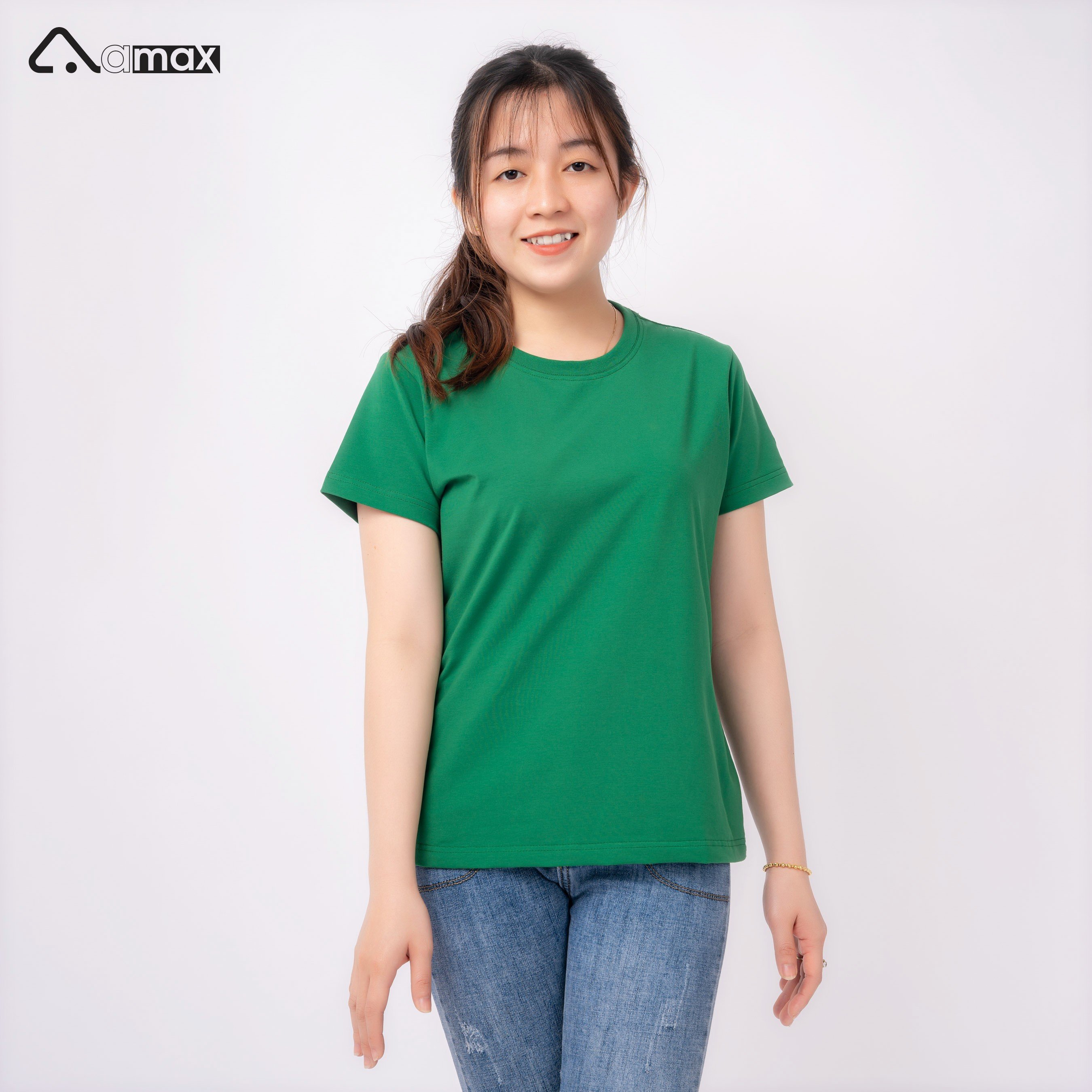 Áo thun trơn cho nữ, chất Cotton co dãn 4 chiều, 100% cotton