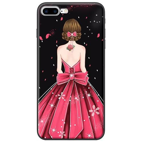 Ốp lưng iPhone 8 Plus Cô gái váy hồng