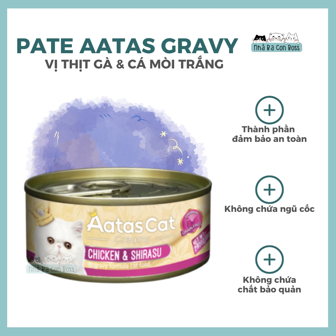 [Lon 80g] Pate Cho Mèo Aatas